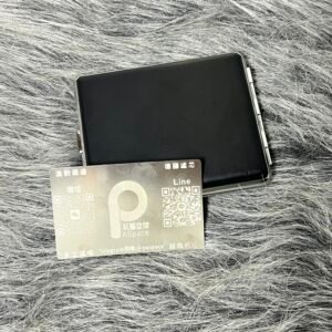 不鏽鋼菸盒-黑皮革