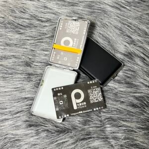 不鏽鋼口袋菸盒-黑皮革